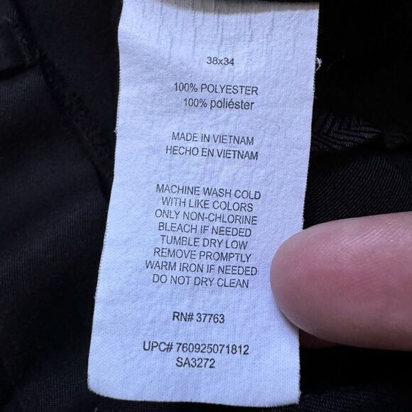 Savane Men’s Pleated Front Pants Size 38x33 100% Polyester Pants Business Casual - Picture 10 of 10